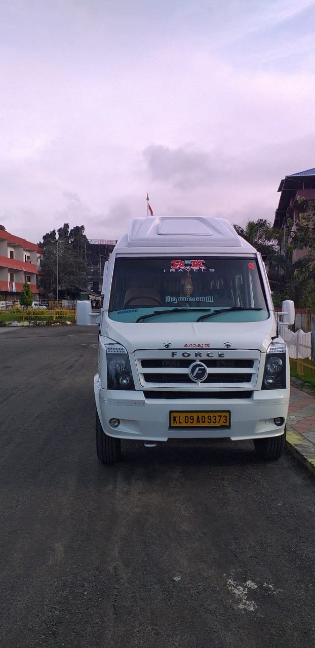 R K Travels Force Tempo Traveller KL 09 AQ 9373