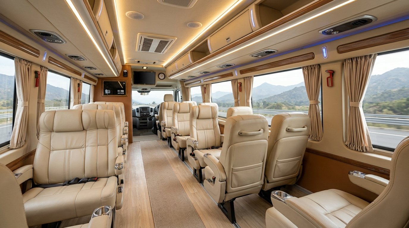 Luxury Recliner Pushback Seats Cabin Interior